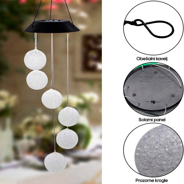 Solarna LED viseča svetilka (6 žarnic) | AURAWIND