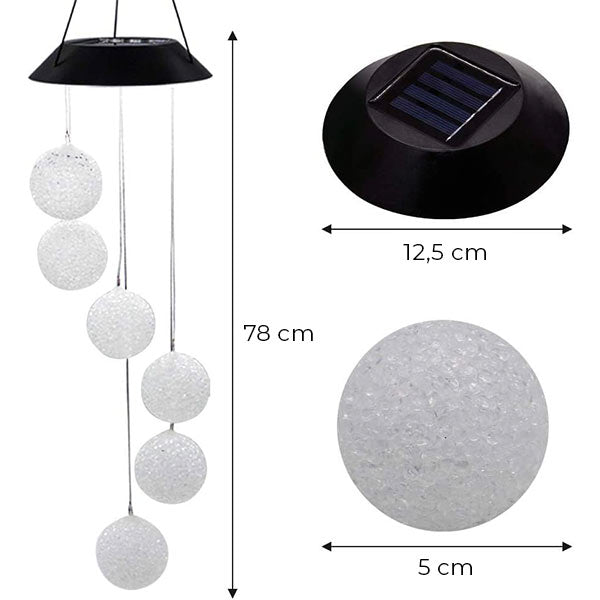 Solarna LED viseča svetilka (6 žarnic) | AURAWIND