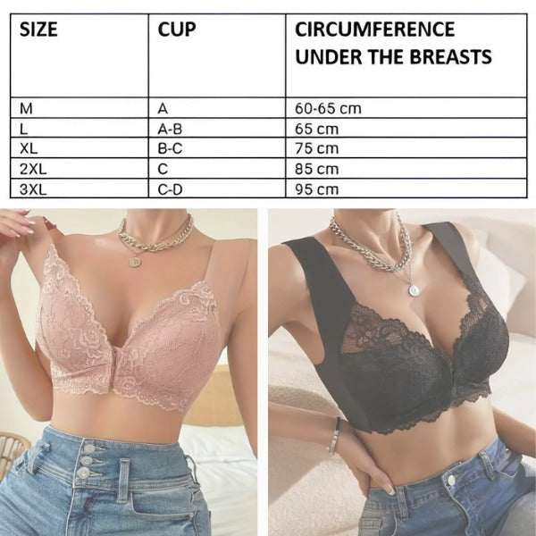 Čipkasti nedrček z zapiranjem spredaj | FRONTBRA