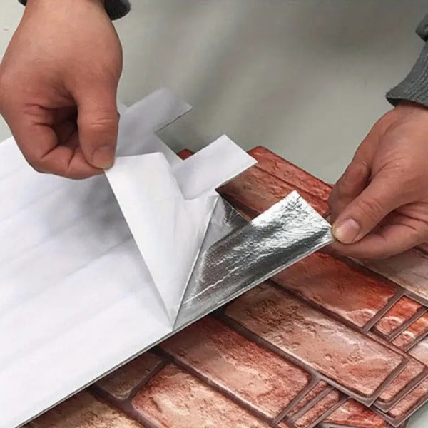 3D opečnate samolepilne tapete | NYBRICK - 10 kosov