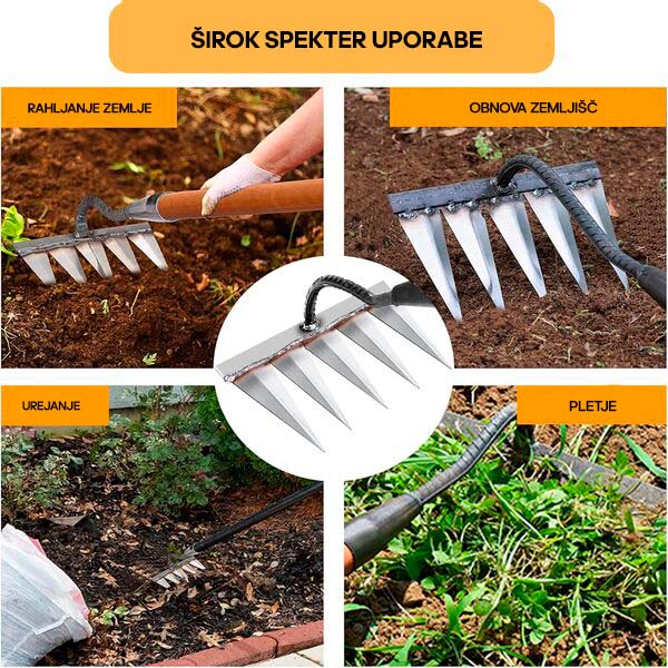 Tehnične specifikacije in dimenzije vrtnega orodja PRONGSPRO