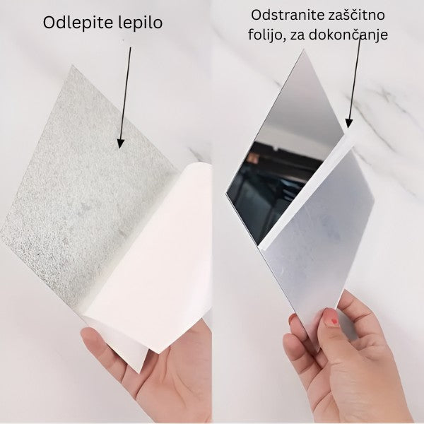 3D zrcalne nalepke diamant | WALLGEM - 32 kosov