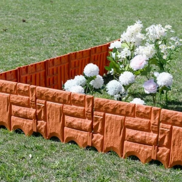 Vrtna ograja z videzom opeke (6 kosov) | TERRABARIC