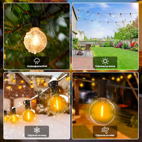 Svetlobni niz LED žarnic (25 žarnic) | YARDBULBS