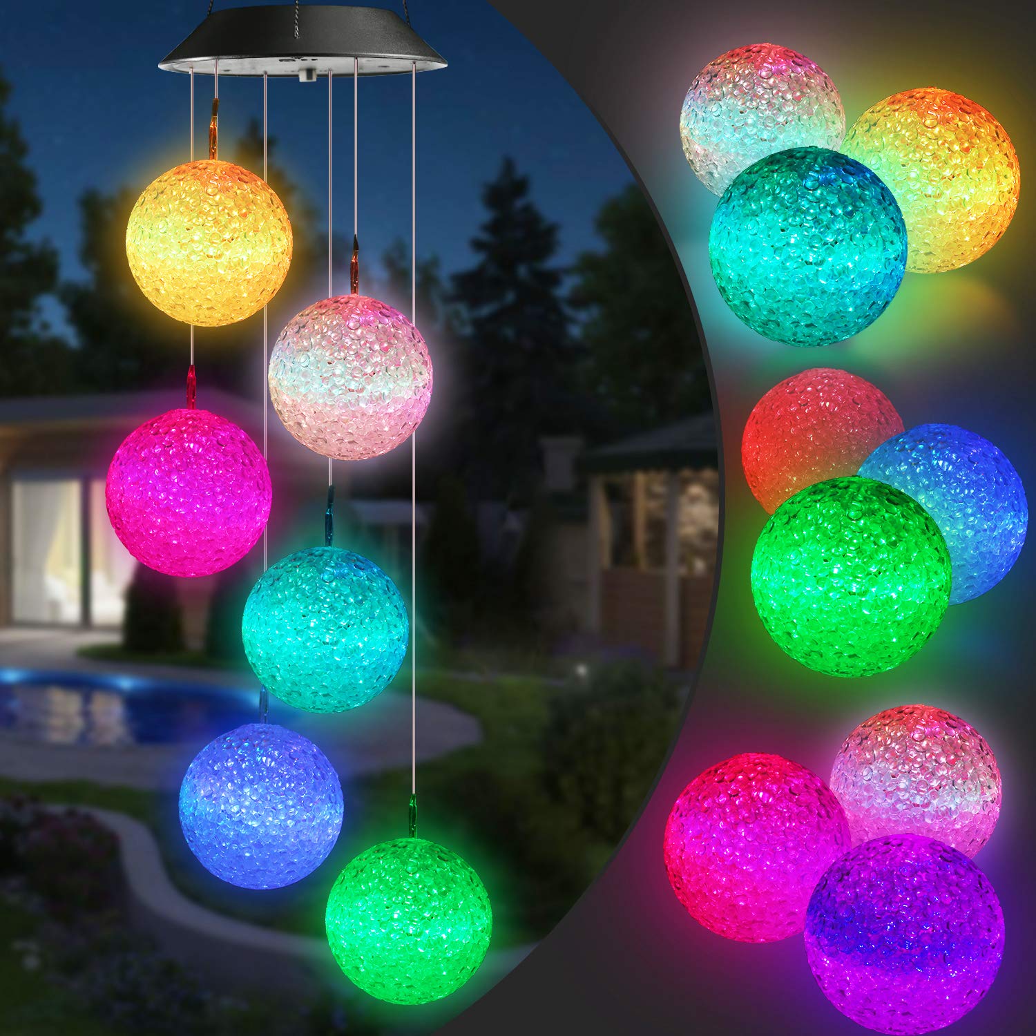 Solarna LED viseča svetilka (6 žarnic) | AURAWIND