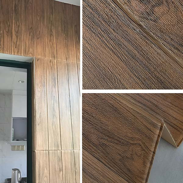 3D lesene dekorativne samolepilne plošče (5 kosov) | INSTAWOOD