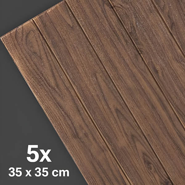 3D lesene dekorativne samolepilne plošče (5 kosov) | INSTAWOOD