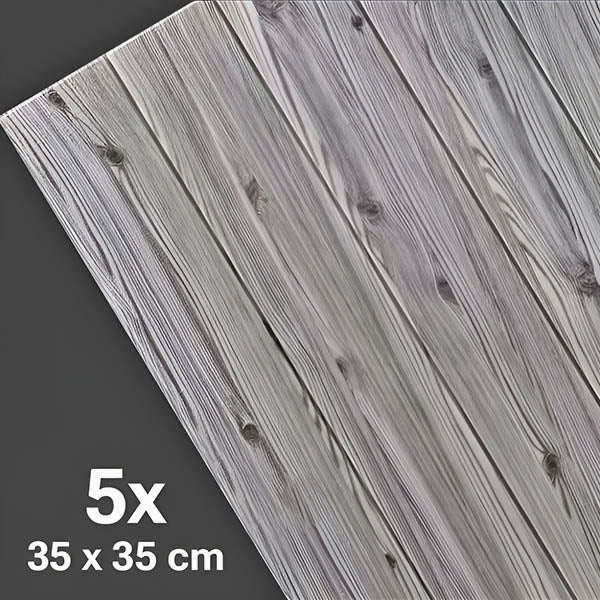 3D lesene dekorativne samolepilne plošče (5 kosov) | INSTAWOOD