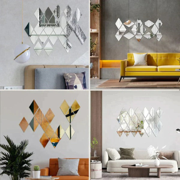 3D zrcalne nalepke (32 kosov) | WALLGEM